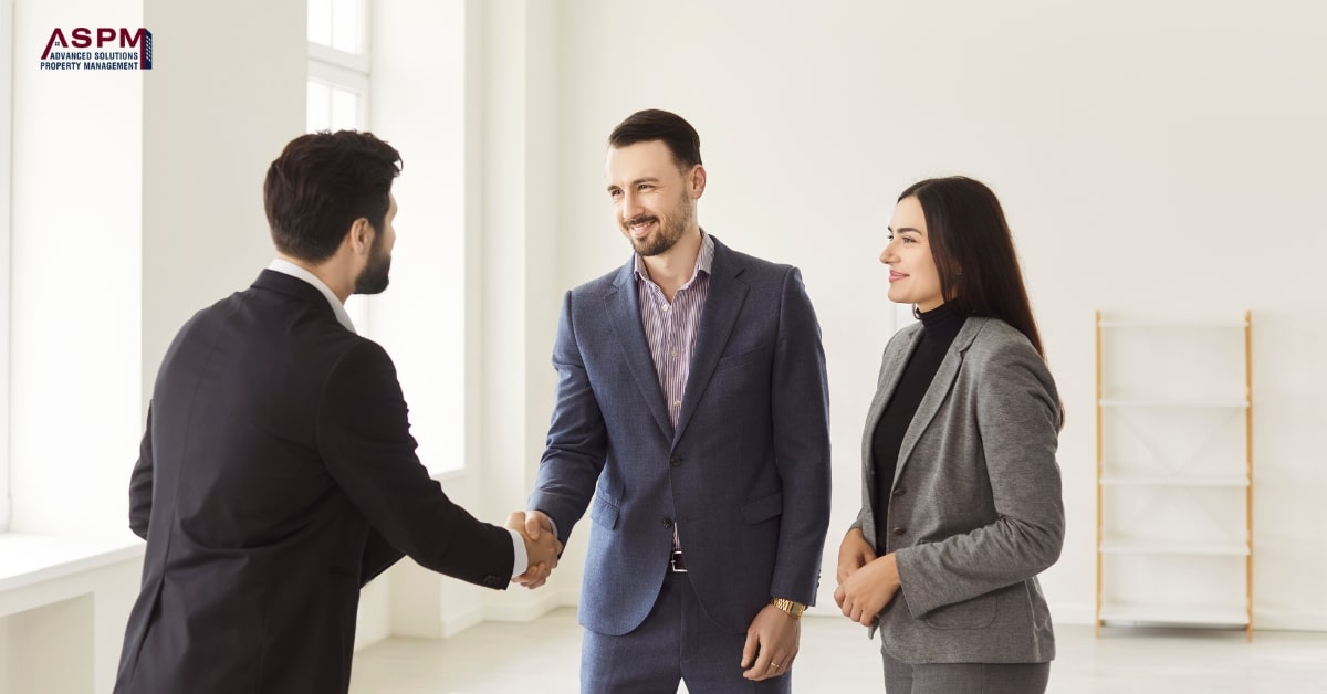 Property manager discussing rental pricing with a landlord in Salt Lake City