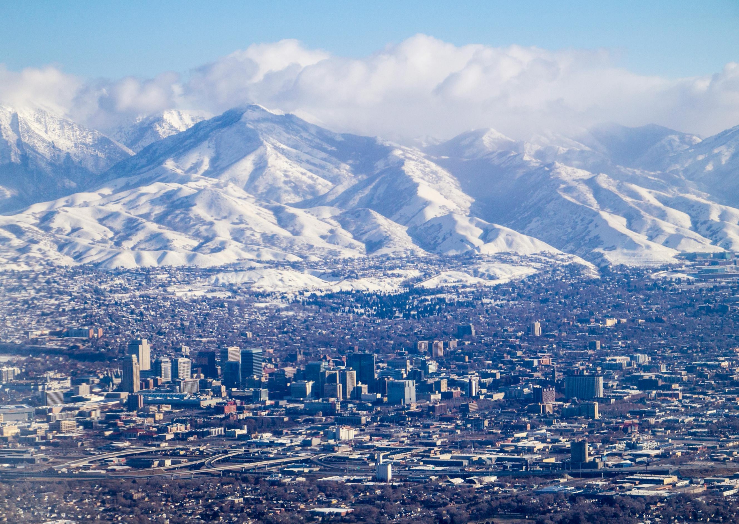 Salt Lake City and mountains